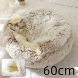 2-in-1 Round Plush Dog & Cat Bed