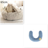 2-in-1 Round Plush Dog & Cat Bed