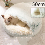 2-in-1 Round Plush Dog & Cat Bed