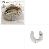 2-in-1 Round Plush Dog & Cat Bed