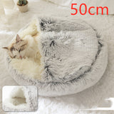 2-in-1 Round Plush Dog & Cat Bed