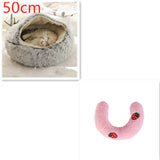 2-in-1 Round Plush Dog & Cat Bed