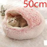 2-in-1 Round Plush Dog & Cat Bed