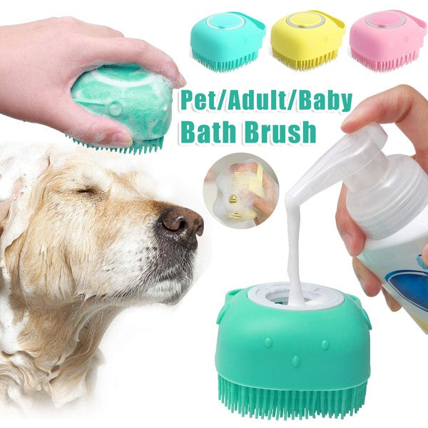 Silicone Dog Bath Massage Glove Brush