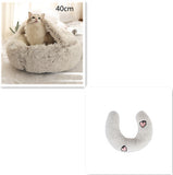 2-in-1 Round Plush Dog & Cat Bed
