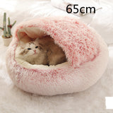 2-in-1 Round Plush Dog & Cat Bed