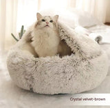 2-in-1 Round Plush Dog & Cat Bed