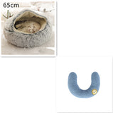 2-in-1 Round Plush Dog & Cat Bed