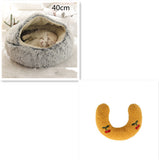 2-in-1 Round Plush Dog & Cat Bed