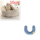 2-in-1 Round Plush Dog & Cat Bed