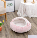 2-in-1 Round Plush Dog & Cat Bed