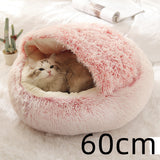 2-in-1 Round Plush Dog & Cat Bed