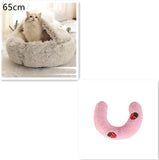 2-in-1 Round Plush Dog & Cat Bed